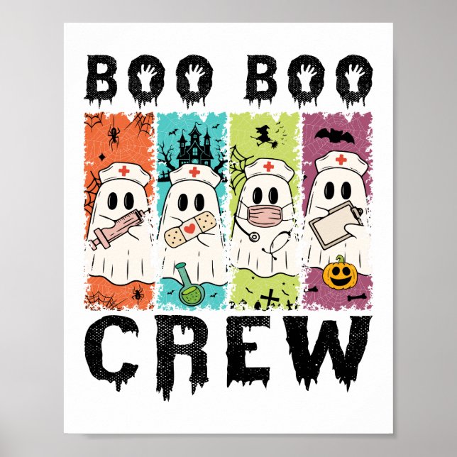 Boo Boo Crew Halloween Nurse Poster (Framsidan)