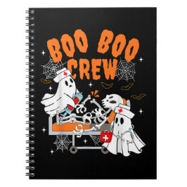 Boo Boo Crew Halloween Spökliknande Sjuksköterska Anteckningsbok