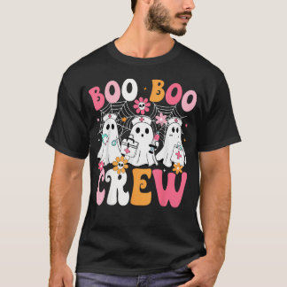 Boo Boo Crew Kuslig Sjuksköterska Spök Sjukvård Ha T Shirt