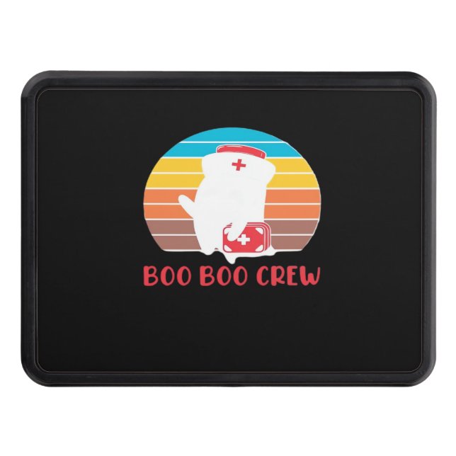 Boo Boo Crew Nurse Funny Ghost Halloween Classic T Dragkroksskydd (Framsidan)