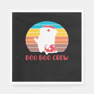 Boo Boo Crew Nurse Funny Ghost Halloween Classic T Pappersservett