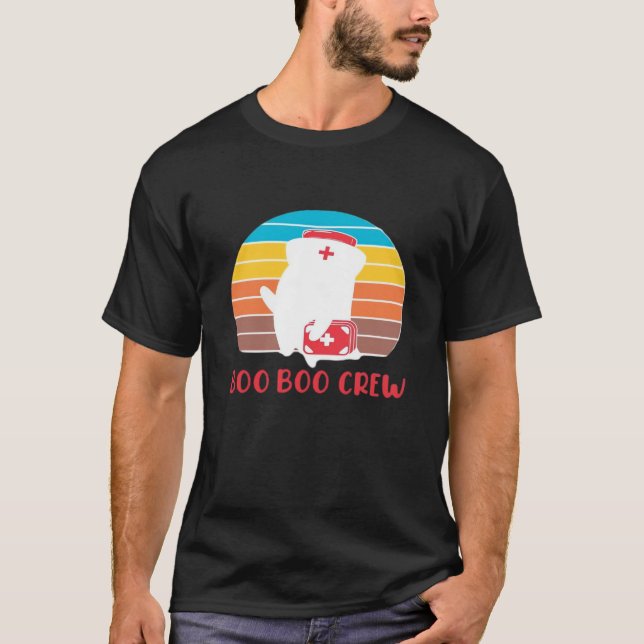 Boo Boo Crew Nurse Funny Ghost Halloween Classic T T Shirt (Framsida)