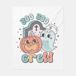 Boo Boo Crew Nurse Funny Ghost Women Halloween Fleecefilt