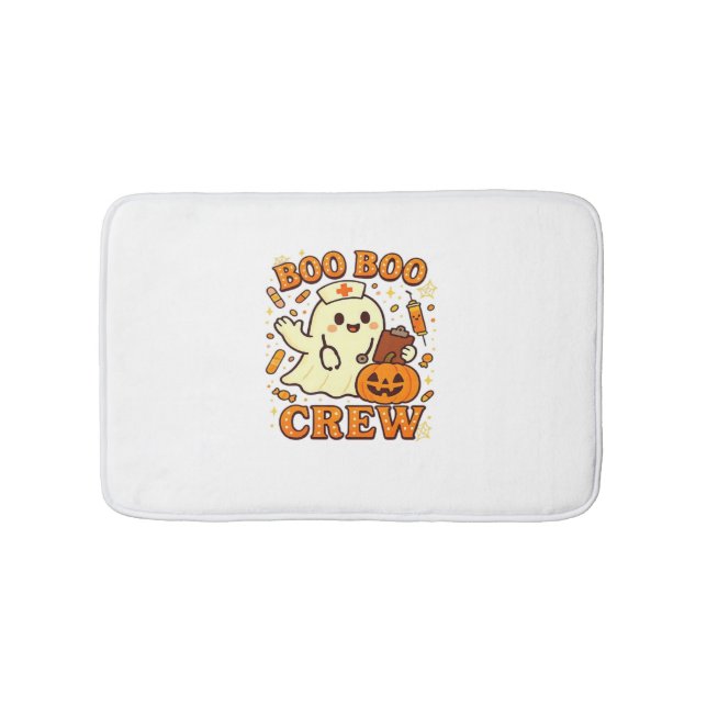 Boo Boo Crew Nurse Funny Halloween Ghost Gir Badrumsmatta (Framsidan)