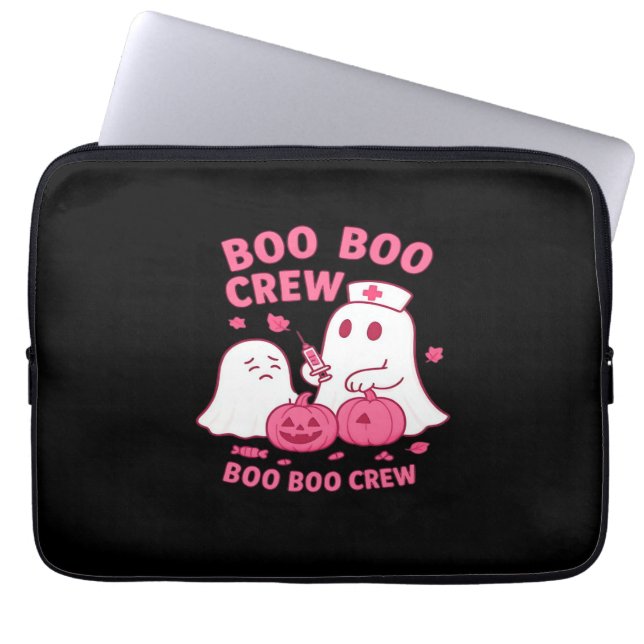 Boo Boo Crew Nurse Funny Halloween Ghost Gir Laptop Fodral (Framsidan)