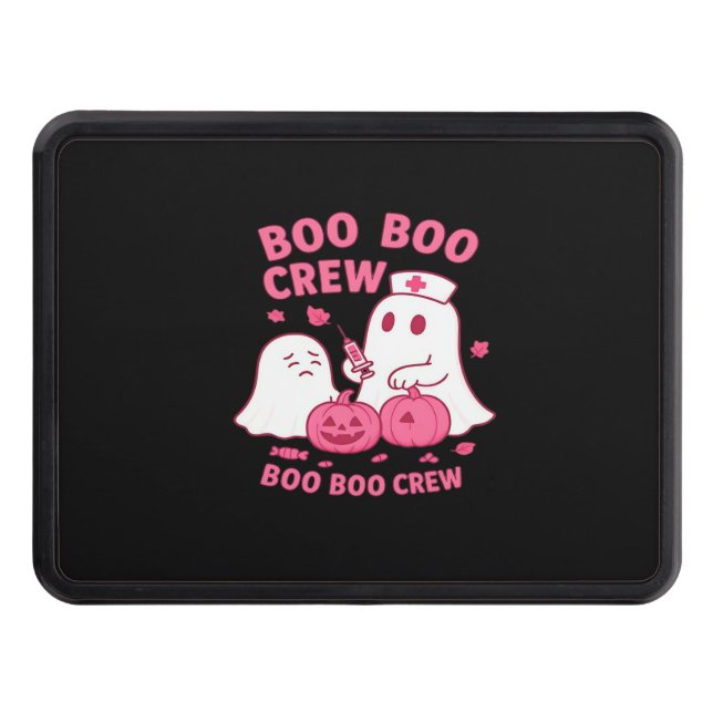 Boo Boo Crew Nurse Funny Halloween Ghost Nurse Gir Dragkroksskydd (Framsidan)