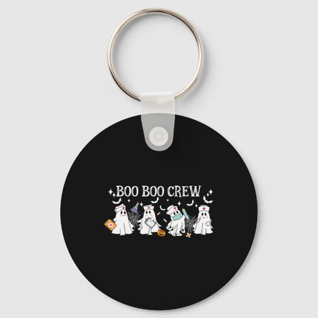 Boo Boo Crew Nurse Ghost Funny Halloween Nyckelring (Framsida)