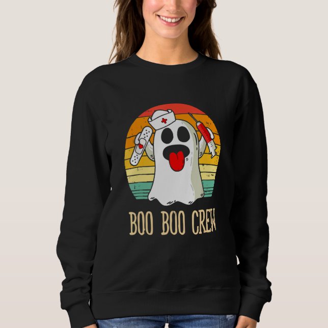 Boo Boo Crew Nurse Ghost  Halloween Costume 11 T Shirt (Framsida)