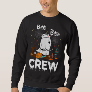 Boo Boo Crew Nurse Ghost Halloween Costume Lång Ärmad Tröja