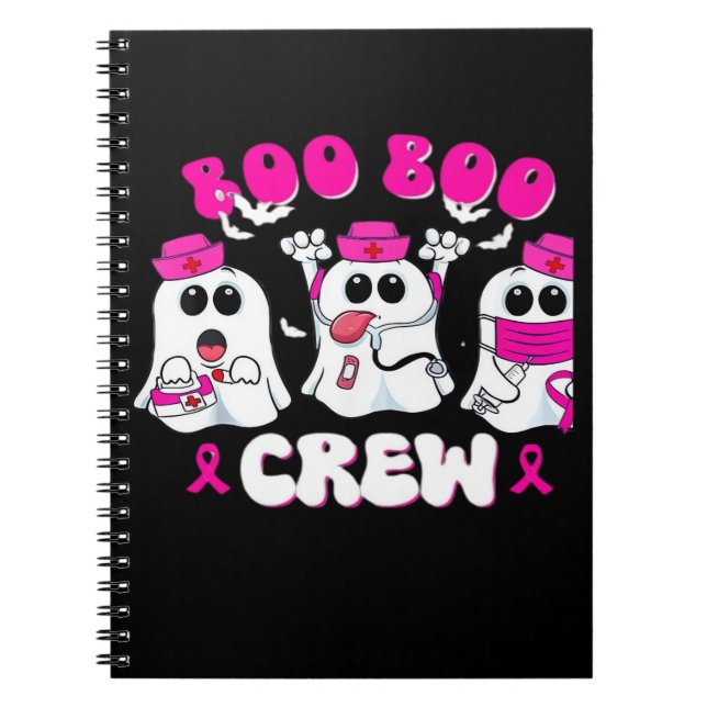 Boo Boo Crew Nurse Halloween Costume Ghost Breast  Anteckningsbok (Framsidan)