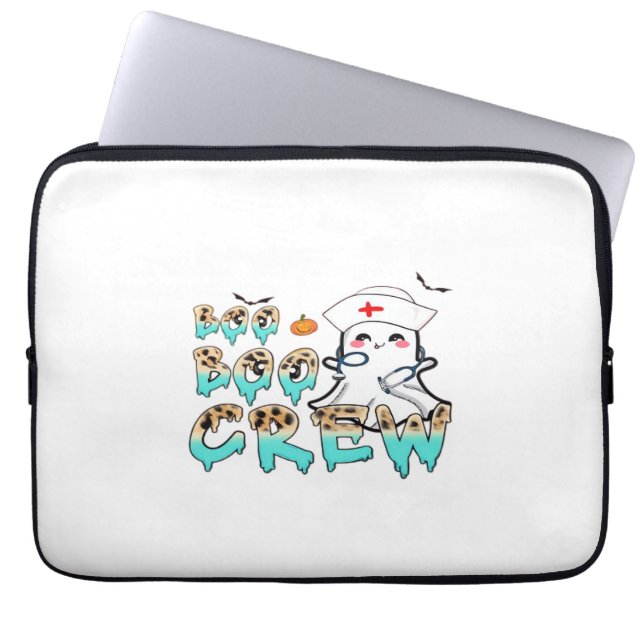 Boo Boo Crew Nurse Halloween Ghost Funny Classic T Laptop Fodral (Framsidan)