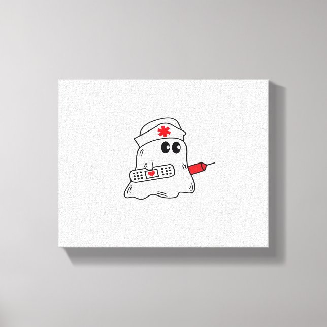 Boo Boo Crew Nurse Halloween Ghost Funny Oversized Canvastryck (Framsida)