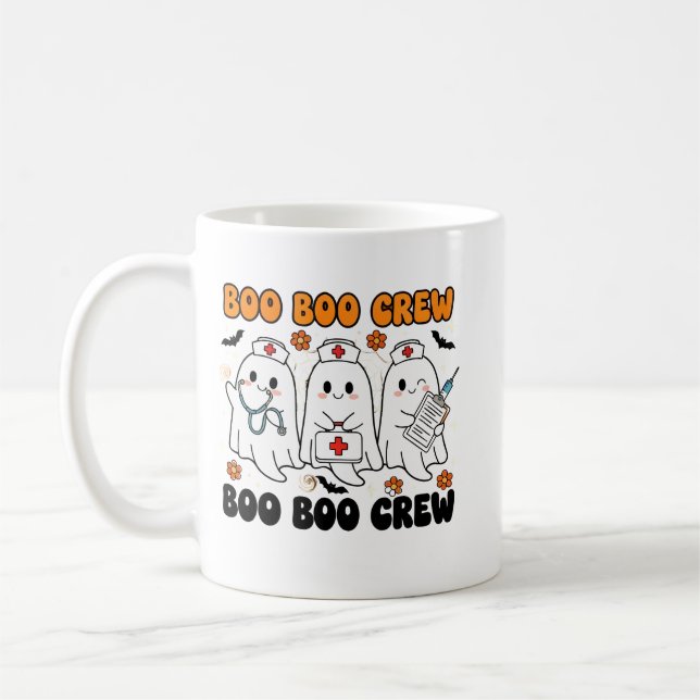 Boo Boo Crew Nurse Halloween Nurse for Women Kaffemugg (Vänster)