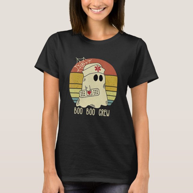Boo Boo Crew Nurse Halloween Nurse for Women T Shirt (Framsida)