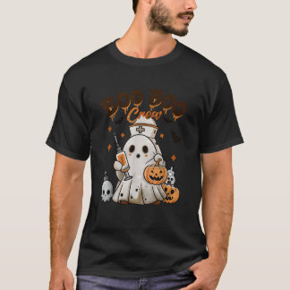 BOO BOO Crew Nurse Halloween Pumpkin Spooky Season T Shirt