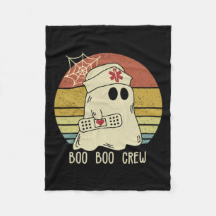 Boo Boo Crew Nurse Halloween sjuksköterska för kvi Fleecefilt