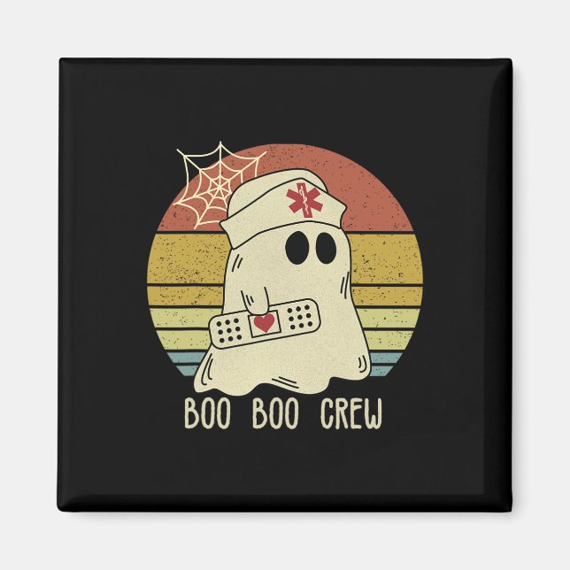 Boo Boo Crew Nurse Halloween sjuksköterska för kvi Magnet (Framsidan)