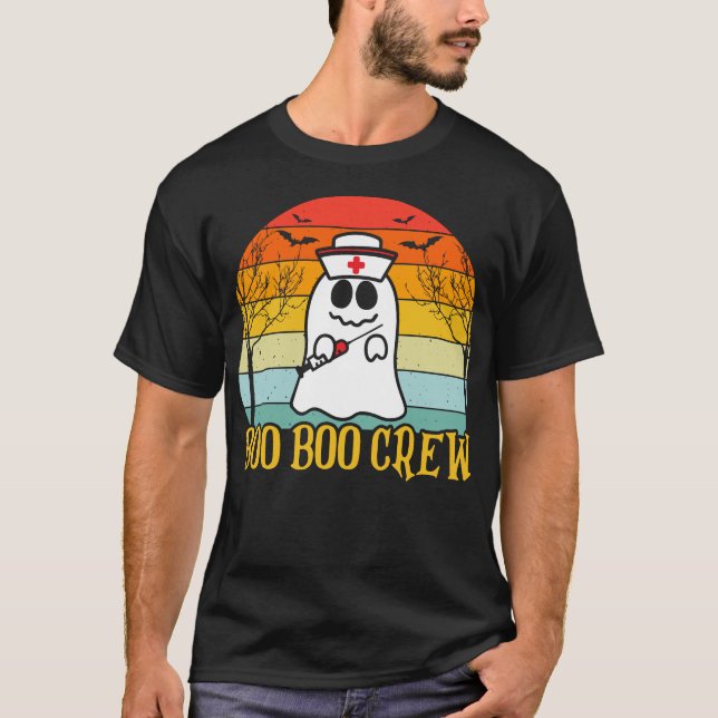 Boo Boo Crew Nurse Halloween T Shirt (Framsida)