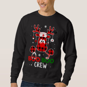 Boo Boo Crew Nurse jul Reindeer Nurse Buffal Lång Ärmad Tröja
