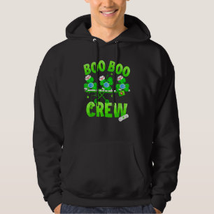 Boo Boo Crew Nurse St patrick's day Shamrock Ansik Hoodie