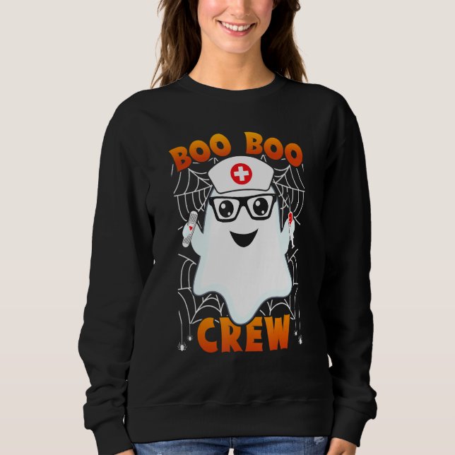 Boo Boo Crew Nursing Halloween T Shirt (Framsida)