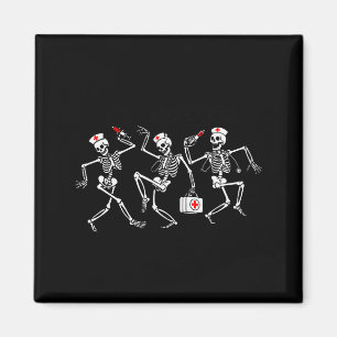 Boo Boo Crew Roliga Dansande Skelett Sjuksköterska Magnet