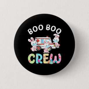 Boo Boo Crew Roligt Bunny Ems Emt Sjukvårdare Nurs Knapp