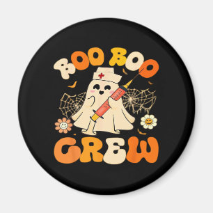 Boo Boo Crew Roligt Spöke För Sjuksköterska, Retro Magnet