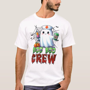 Boo Boo Crew Sjuksköterska Halloween Spöke Rolig K T Shirt