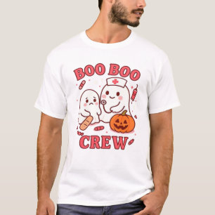 Boo Boo Crew Sjuksköterska Rolig Halloween Spökskö T Shirt
