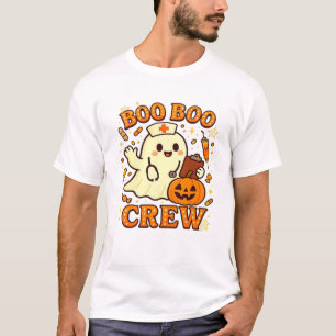 Boo Boo Crew Sjuksköterska Rolig Halloween Spökskö T Shirt