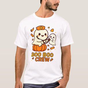 Boo Boo Crew Sjuksköterska Rolig Halloween Spökskö T Shirt