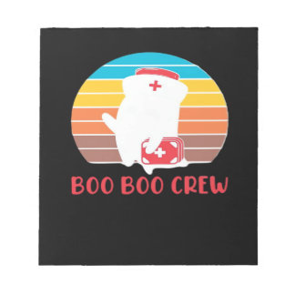 Boo Boo Crew Sjuksköterska Roligt Spöke Halloween  Anteckningsblock