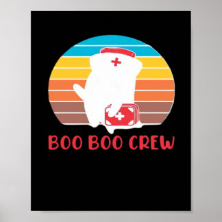 Boo Boo Crew Sjuksköterska Roligt Spöke Halloween  Poster