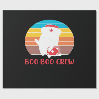 Boo Boo Crew Sjuksköterska Roligt Spöke Halloween  Presentpapper