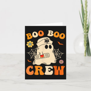 Boo Boo Crew Sjuksköterska Tröja Roligt Spöke Retr Kort