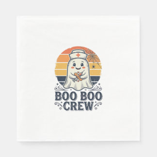 Boo Boo Crew Söt Sjuksköterska Spöke Halloween Trö Pappersservett