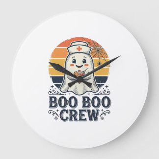 Boo Boo Crew Söt Sjuksköterska Spöke Halloween Trö Stor Klocka