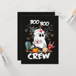 Boo Boo Crew Spökliknande Sjuksköterska Halloween Inbjudningar