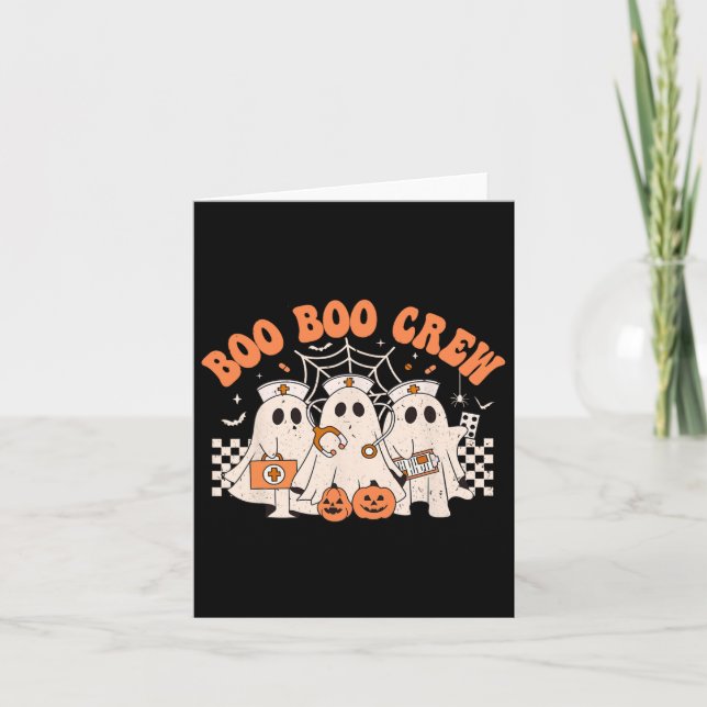 Boo Boo Crew Spooky Season Happy halloween Funny G Kort (Framsida)