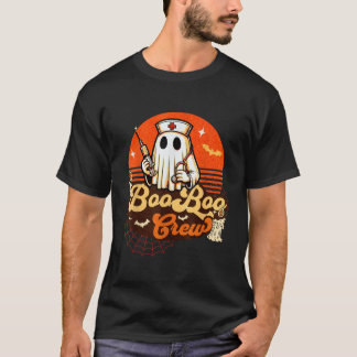Boo Boo Crew Sunset Nurse Ghost Halloween Ghost T Shirt