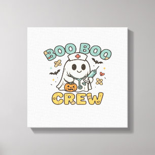 Boo Boo Crew Tröja � Roligt Spöke Halloween Sjuksk Canvastryck