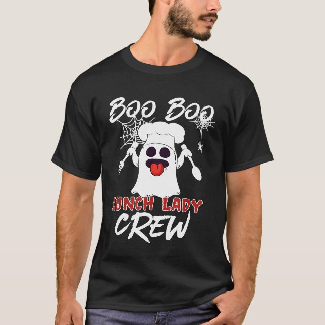 Boo Boo Lunch Dam Crew Boo Chef Halloween T Shirt (Framsida)