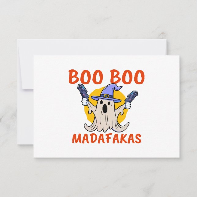 Boo Boo Madafakas Funny Halloween Ghost (Framsida)