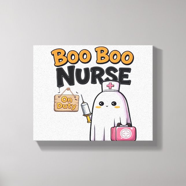 Boo Boo Nurse on Duty Classic T-Shirt Canvastryck (Framsida)
