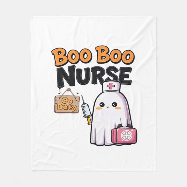 Boo Boo Nurse on Duty Classic T-Shirt Fleecefilt (Framsidan)