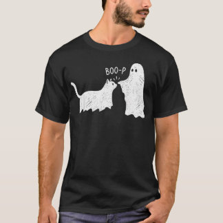 Boo Boo-P Katt Spöke Rolig Halloween Kattälskare T Shirt