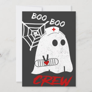 BOO boo sjuksköterska besättning tee, rolig hallow Inbjudningar