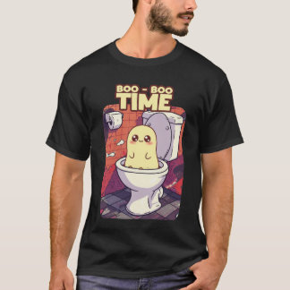 Boo-Boo-tid - Funny Ghost Toilet Design T Shirt