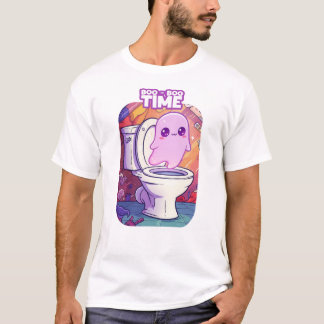 Boo-Boo-tid - Funny Ghost Toilet Design T Shirt